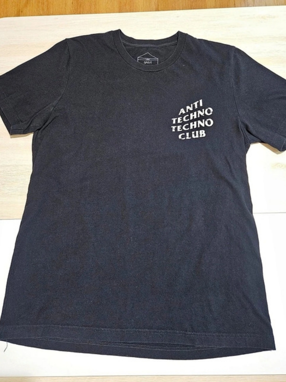 6AM Group Anti Techno Techno Club T-Shirt Graphic Tee in Black Tag L Fits M